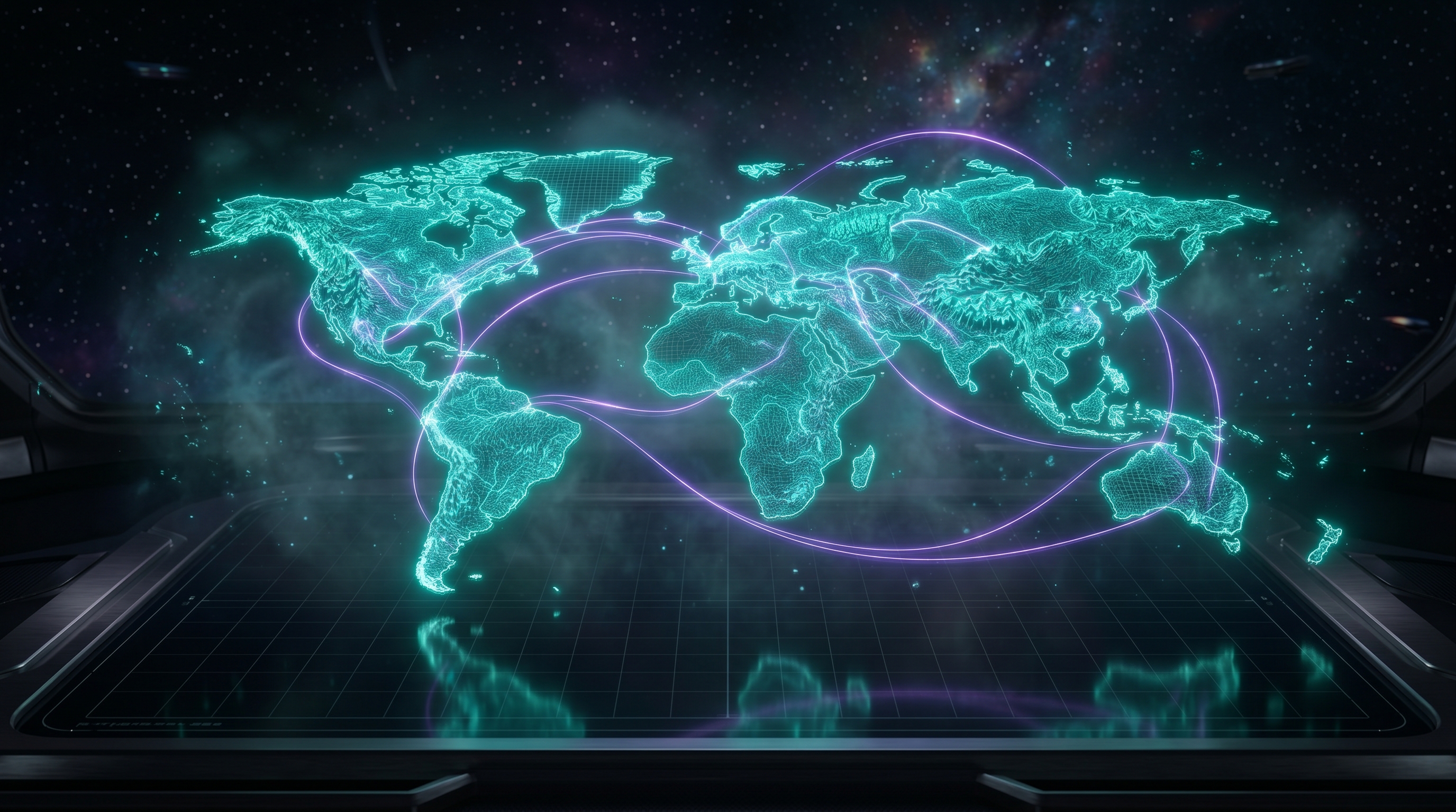 Holographic fantasy world map